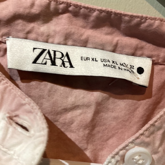 ZARA cotton oversized tie dye shirt medium weight cotton XL - Picture 4 of 7